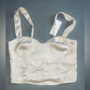 Abercrombie & Fitch Satin Cropped Top